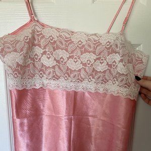 Vintage Pink Lace Night Set